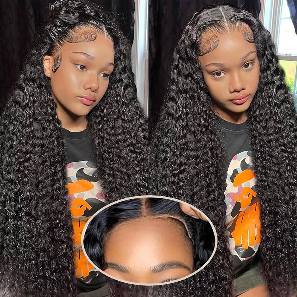 Glueless Max-cap Superlove Wear Go Pre-Cut 20 inch Deep Wave Human Hair Wig