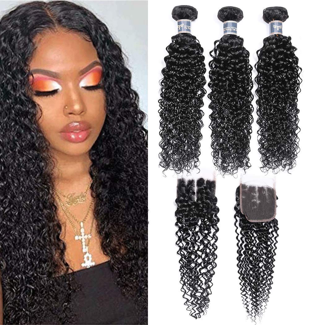 Curly Indian Human Hair Wig 4x4 HD Transparent Lace Wigs for Women