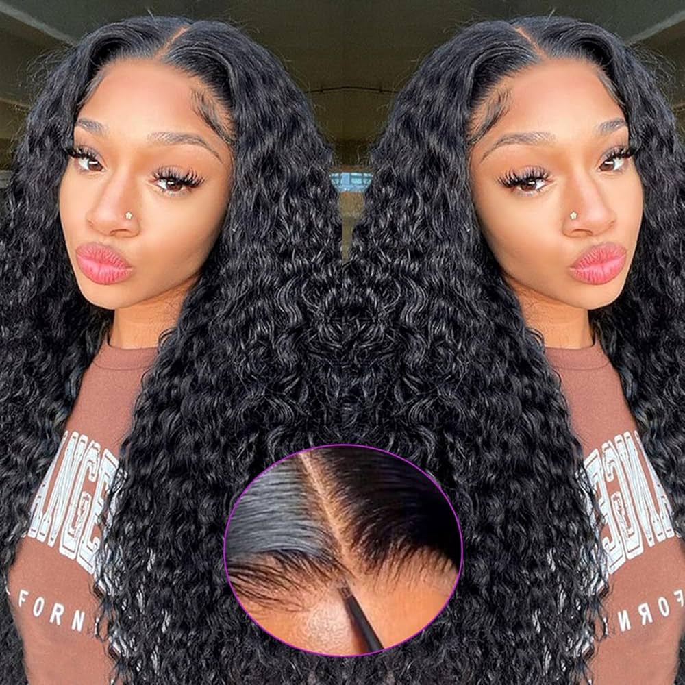 Superlove Glueless 4x4 Lace Frontal Water Wave Bob Human Hair Wig