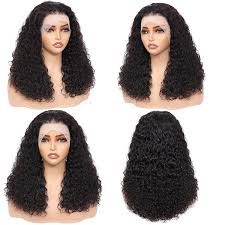 Glueless Water Wave 13x4 Frontal Lace Wig Full Volume 100% Human Hair