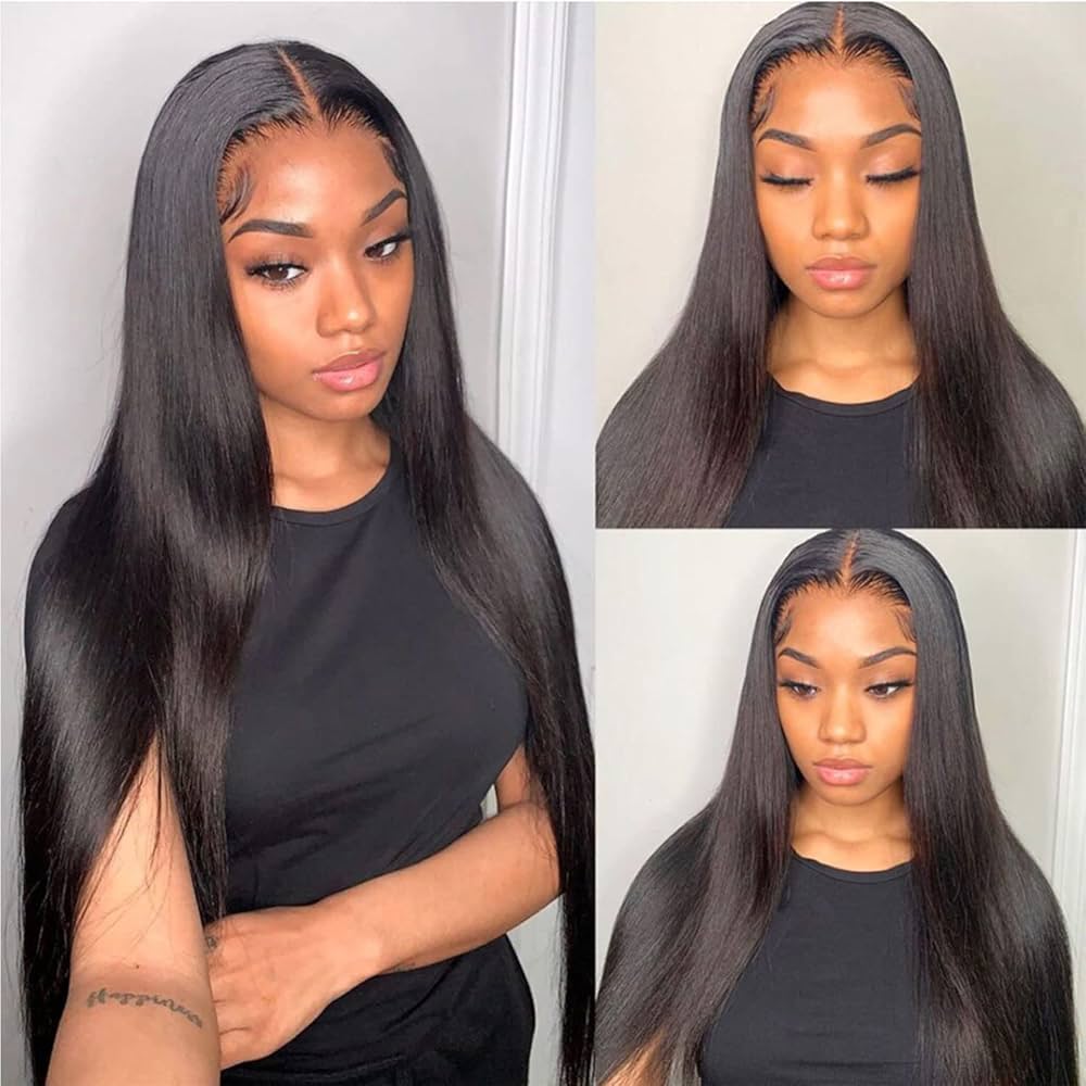 Glueless 4×4 Lace Closure Silk Straight Human Hair Peruvian Hair Wig