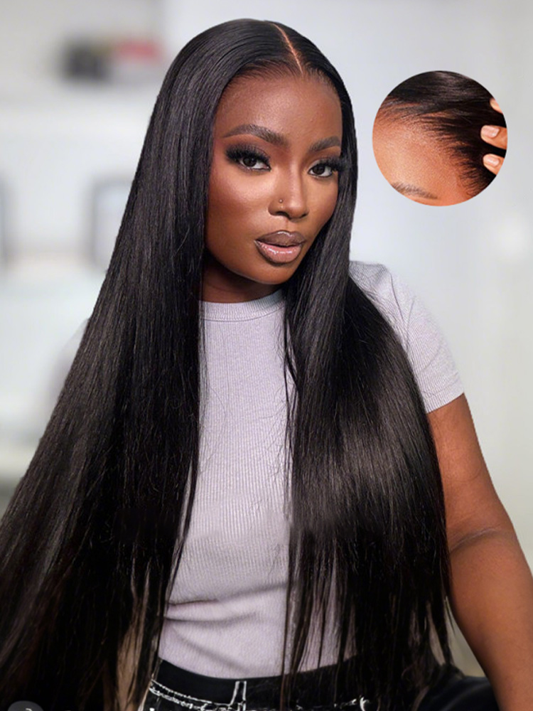 Superlove Hair 20 inch Glueless 5x5 Lace Closure Straight Invisible Knots Natural Virgin hair