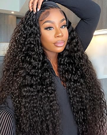 13x4 HD Transparent Lace Frontal Water Wave Wigs with Baby Hair