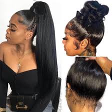 360 Hd Transparent Lace Front Straight Wigs with Baby Hair in Natural Color