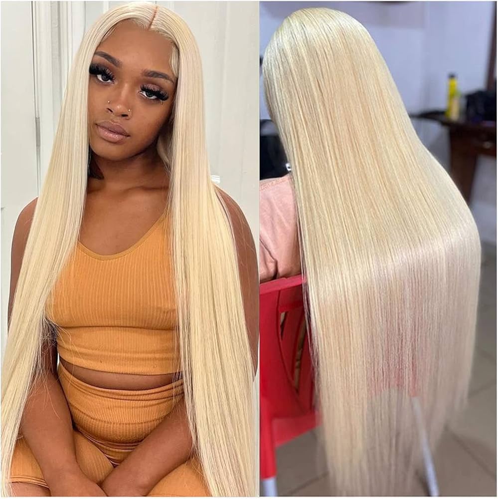  Blonde 613 Lace Front Wig 13X4 Ear to Ear Lace Wig Straight Human Hair 