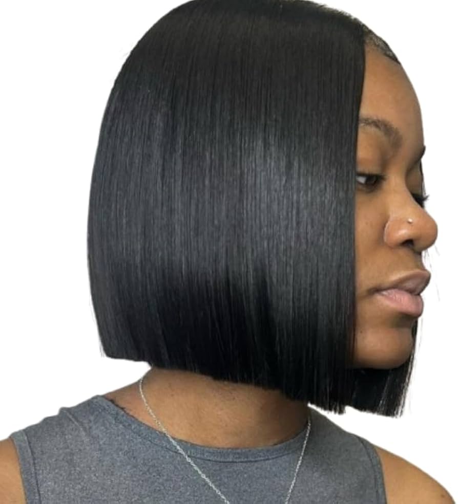 Glueless Max-cap Super Double Drawn 5X5 Straight BOB Wig 250% density
