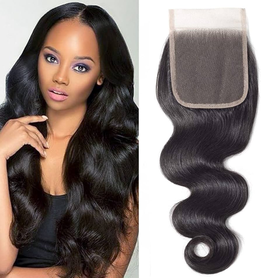 4x4 Lace Closure Wigs Body Wave Human Hair Brazilian 12A Grade Human Hair Wig Swiss Lace wig