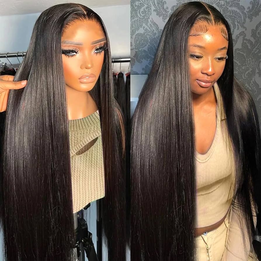 ReadytoGo Glueless 13x4 Full Frontal Lace Straight Peruvian Human Hair Wig (wig by texture)