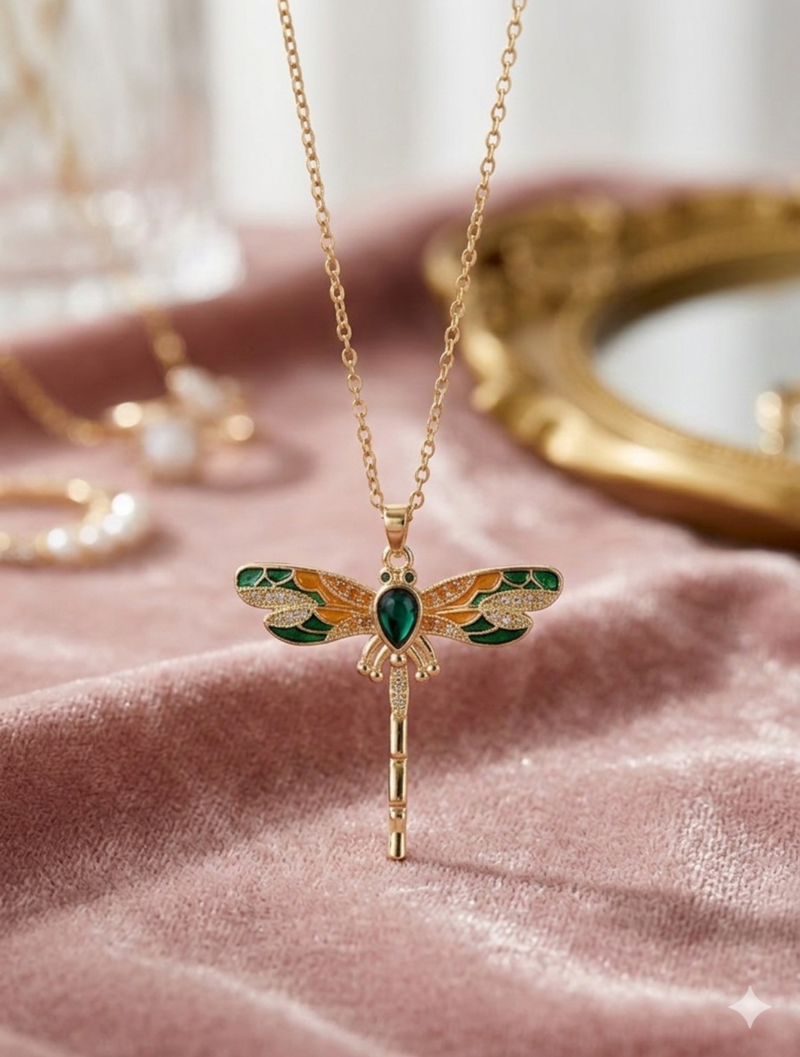 Collier Libellule Doré