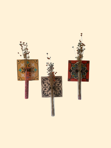 Decorative Tile Wall Vase  (set of 5)