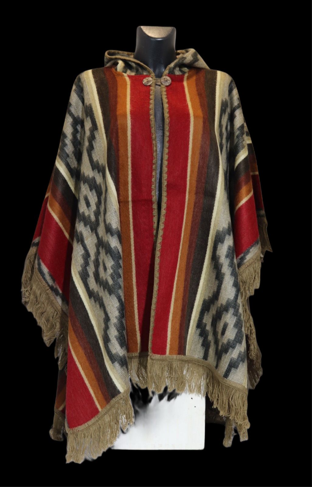 Poncho péruvien en laine