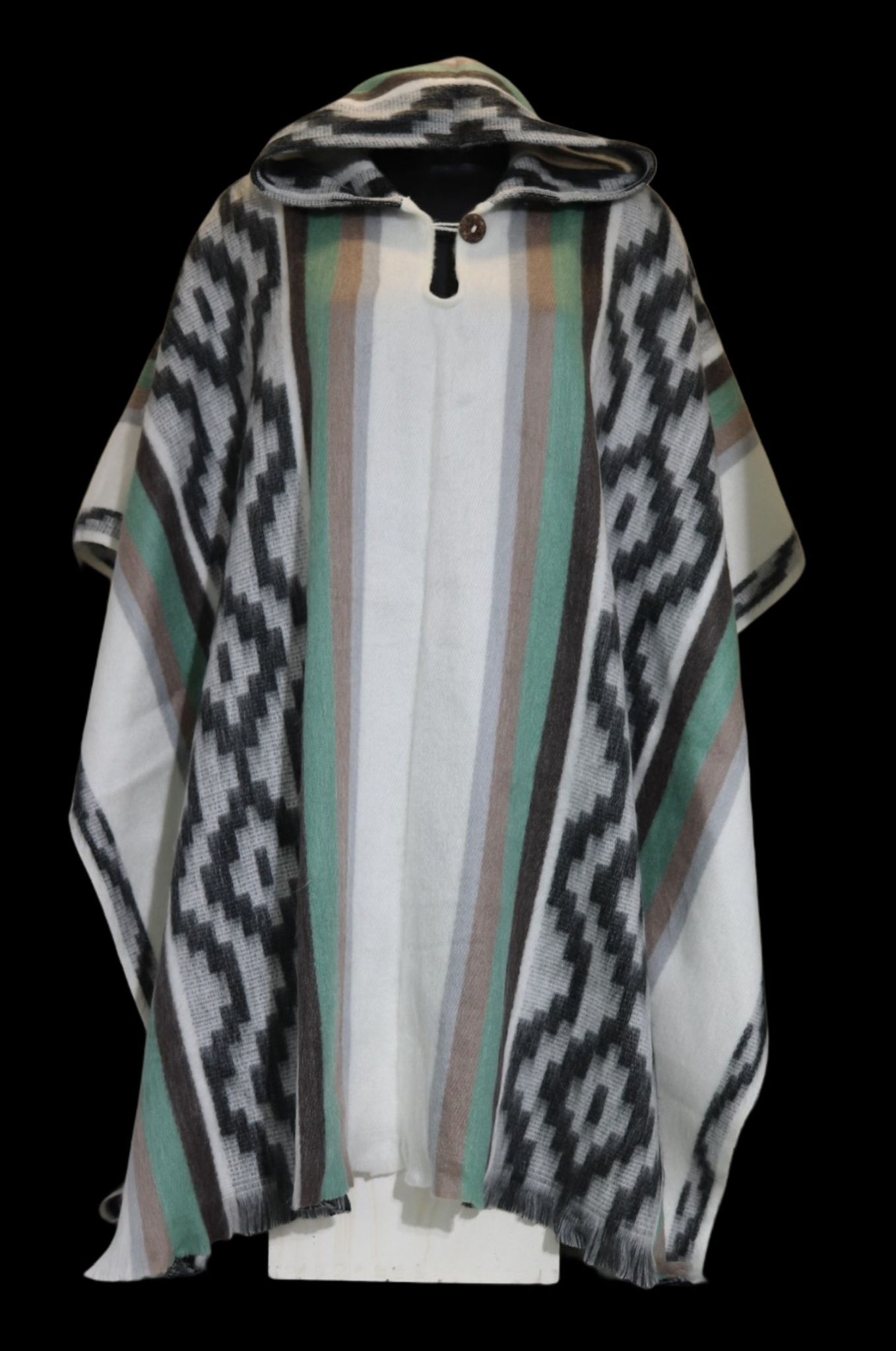 Poncho Ethnique à Capuche