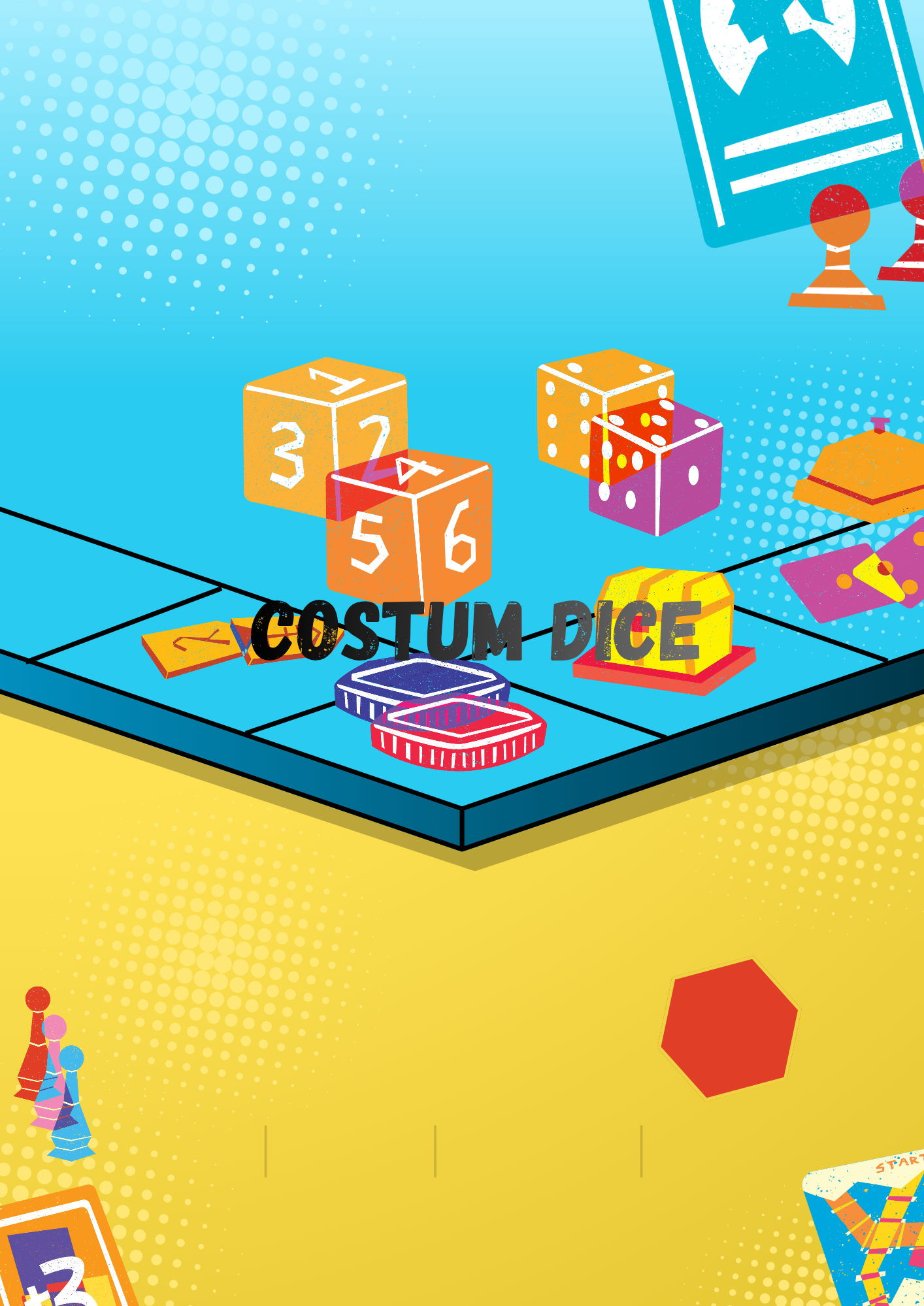 Costum dice and Costum Stickers