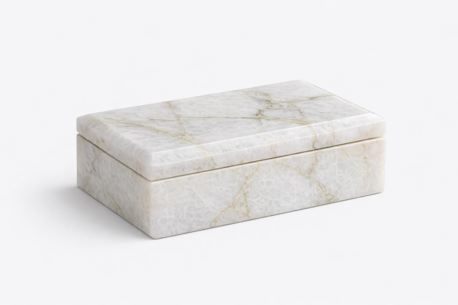 White Quartz Storage Box – W-34