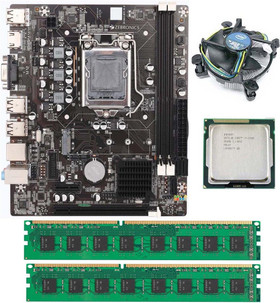 ZEBRONICS H61-i5-4GB-PFAN-COMBO LGA 775Socket ATX Intel H61 Chipset DDR3 Motherboard for Desktop