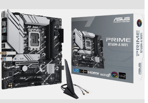 ASUS PRIME-B760M-A-WIFI LGA 1700Socket Micro-ATX Intel B760 Chipset DDR5 Motherboard for Desktop
