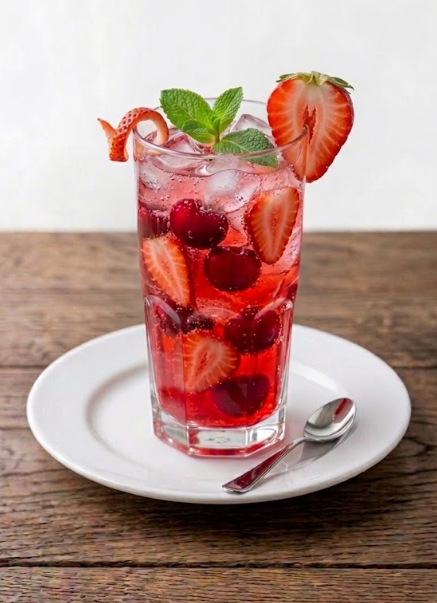 Soda de frutos rojos