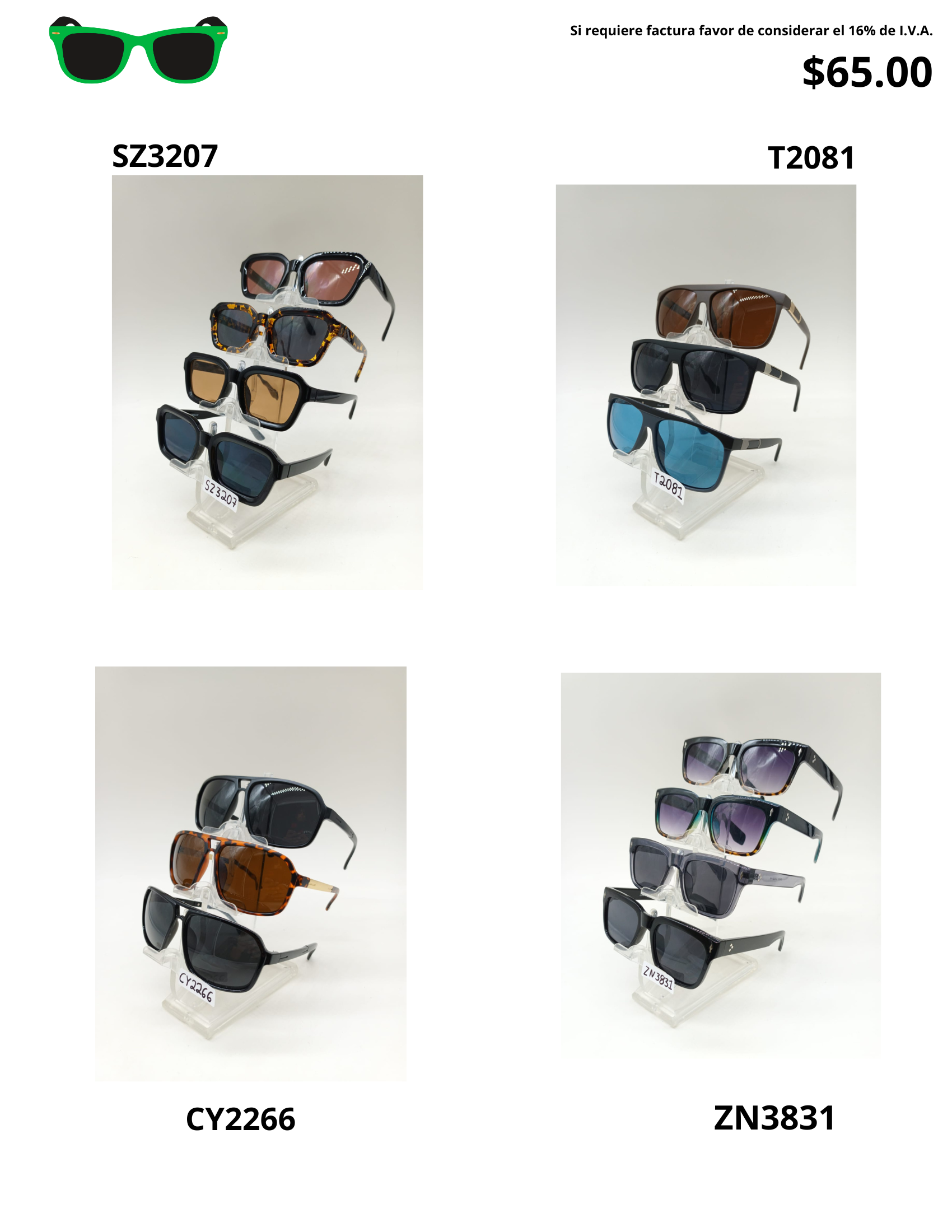 Lentes de Sol Unisex