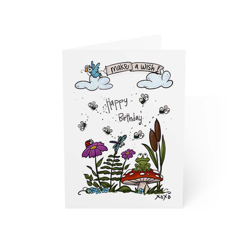 Whimsical Frog Birthday Card