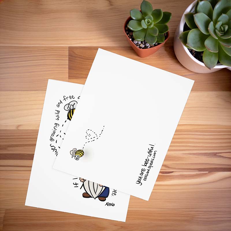 Sweet Honey Bee Gnome Art Print
