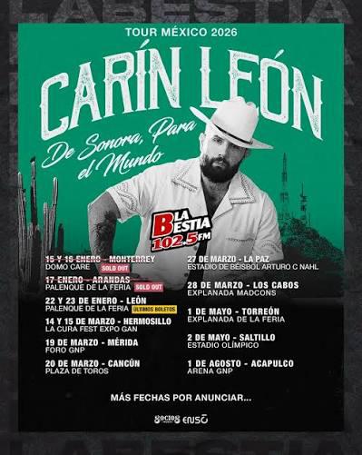 Carín León - Tour México 2026