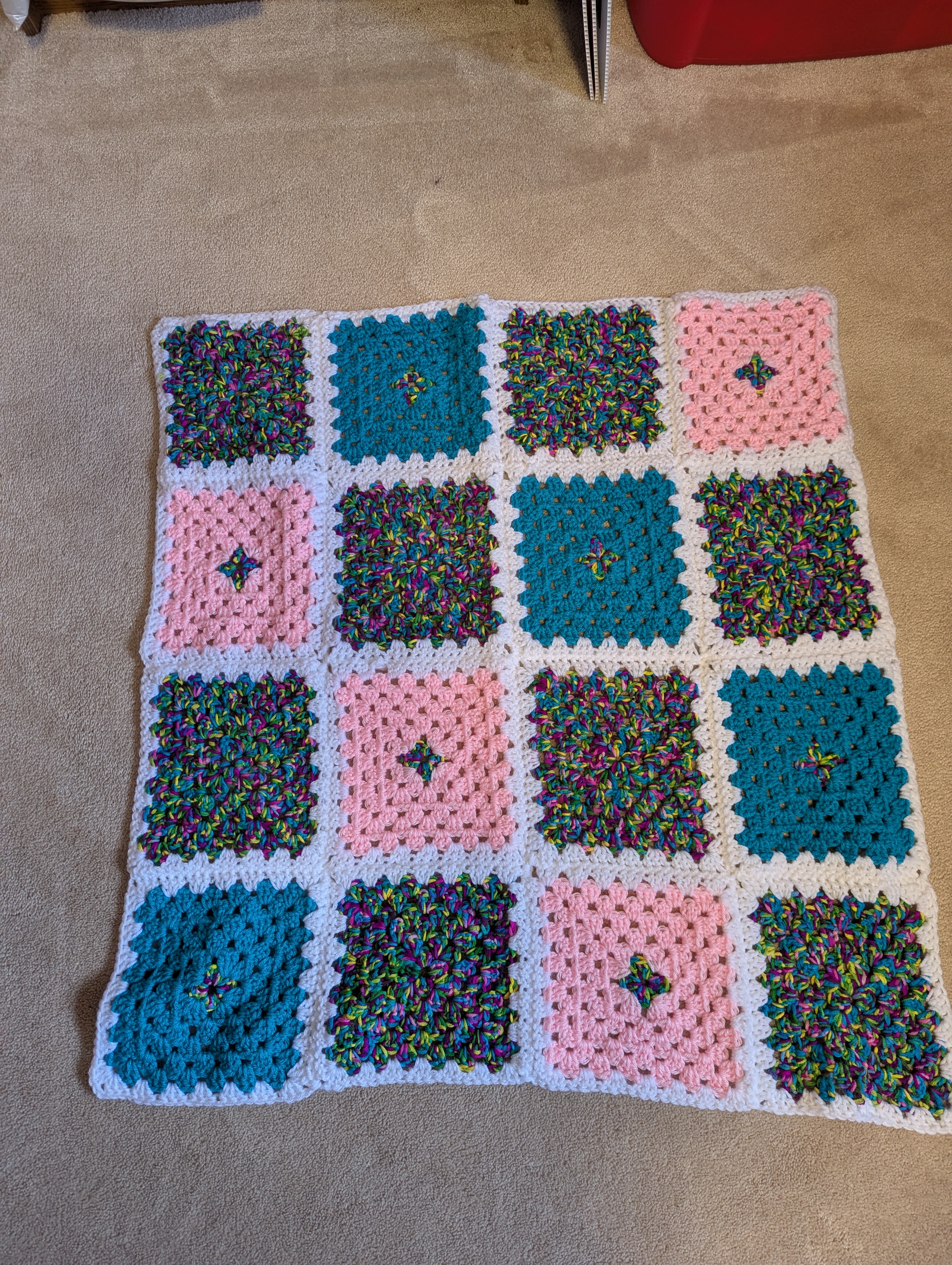 Handmade Crochet Patchwork Blanket