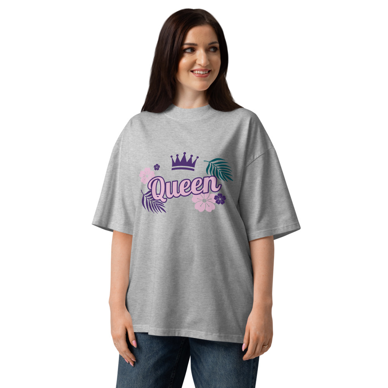 Unisex organic oversized high neck t-shirt