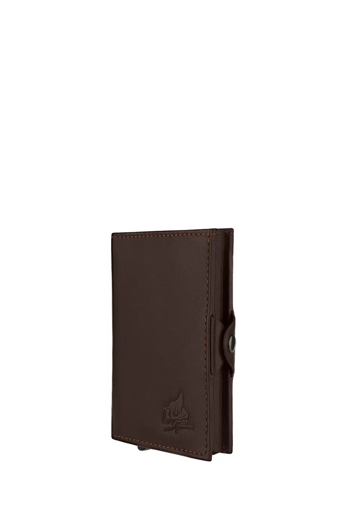 Portefeuille porte carte en cuir de vachette et boitier aluminium avec protection RFID