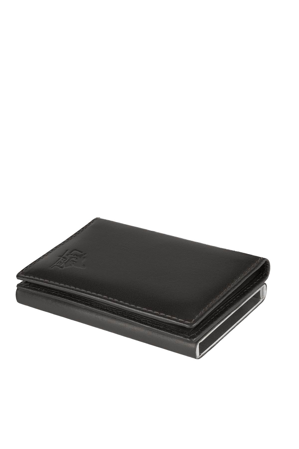 Duo magnétique boitier Porte-carte en cuir de vachette avec protection RFID