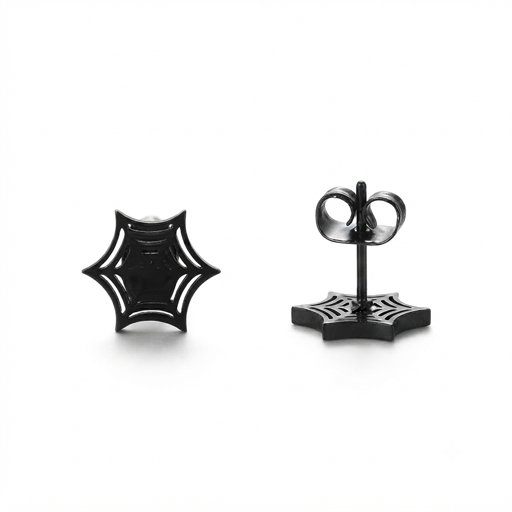 Spider Web Stud Earrings
