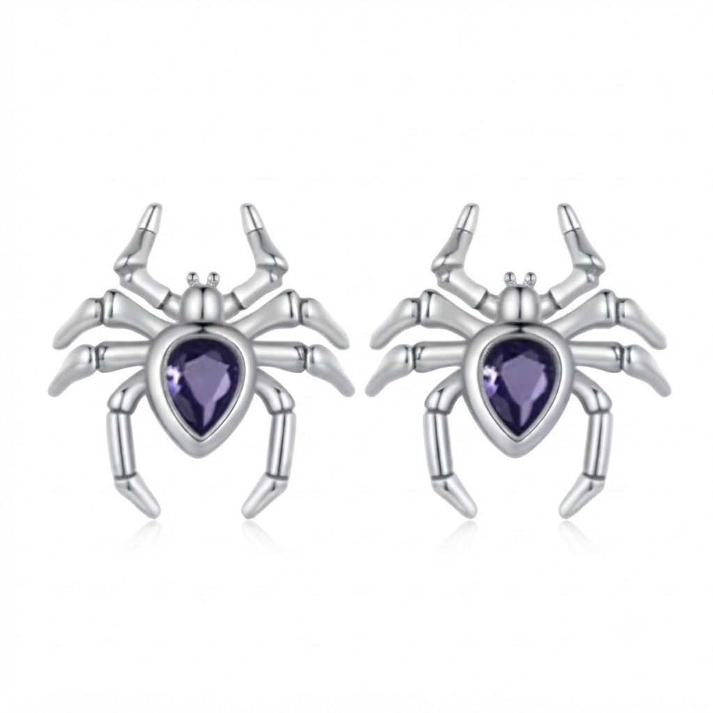 Spider Shaped Stud Earrings