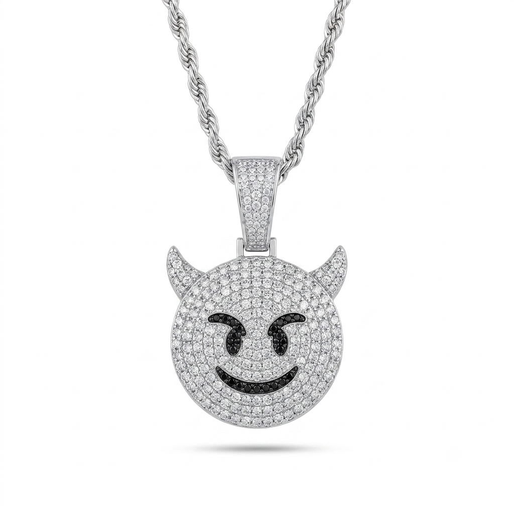 Devil Emoji Pendant Necklace