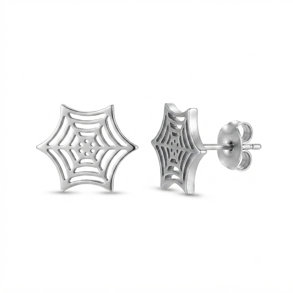 Spider Web Stud Earrings