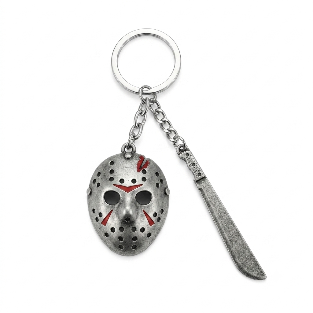 Jason Voorhees Hockey Mask & Machete Keyring