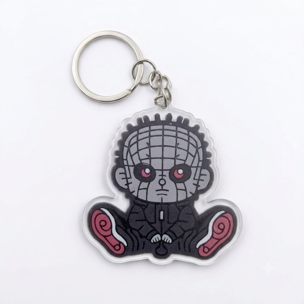 Horror Pinhead Character Keychain