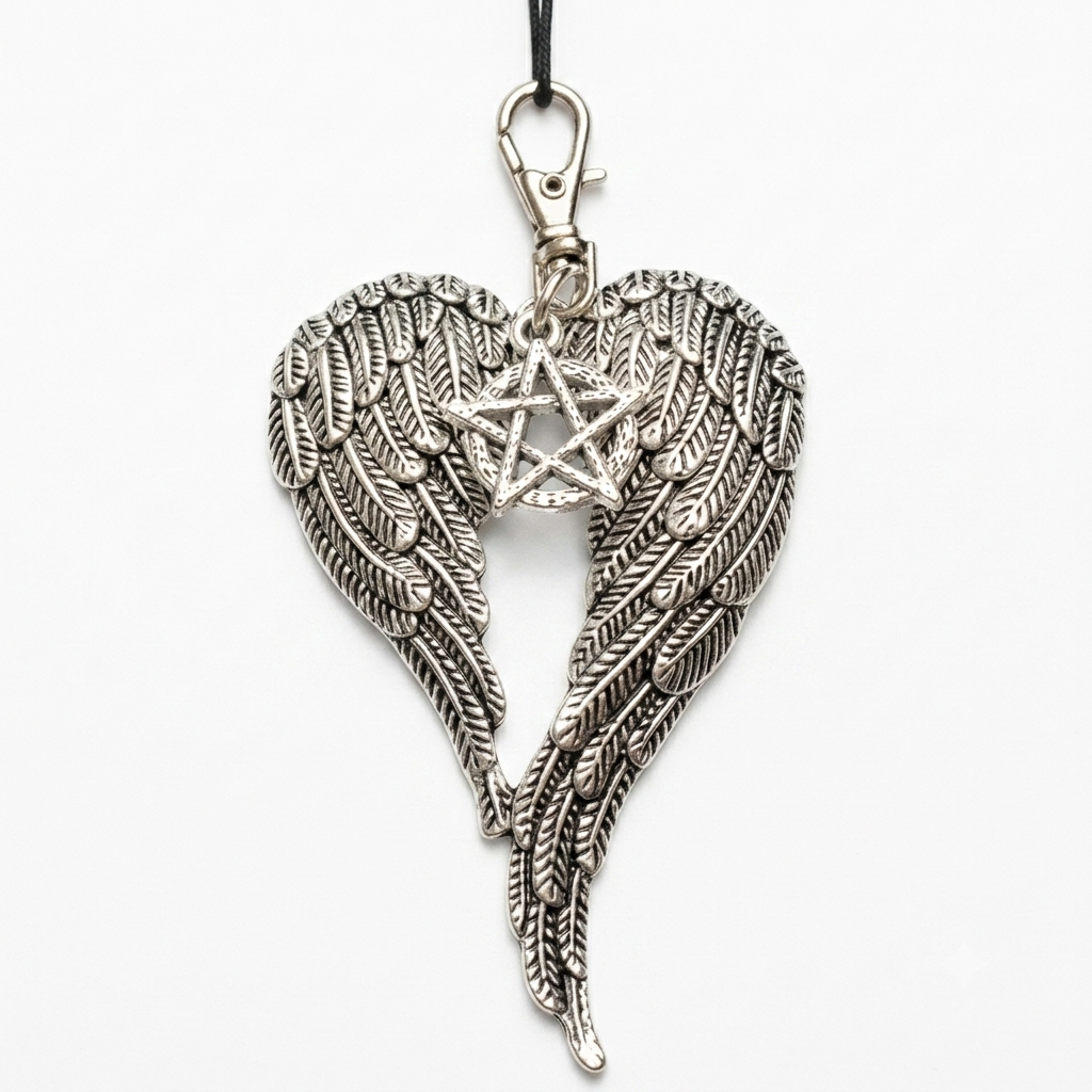 Angel Wing Pentagram Pendant