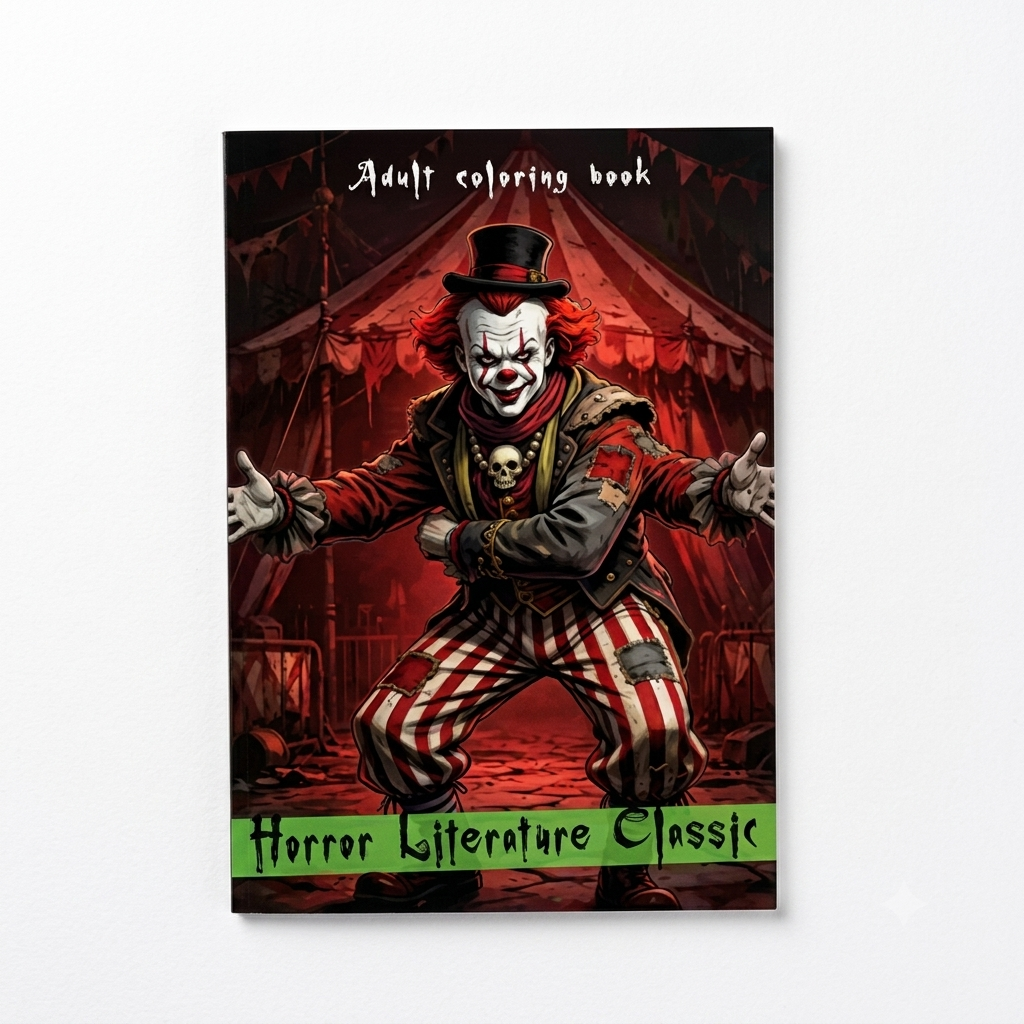 Horror Literature Classic Adult Coloring Book