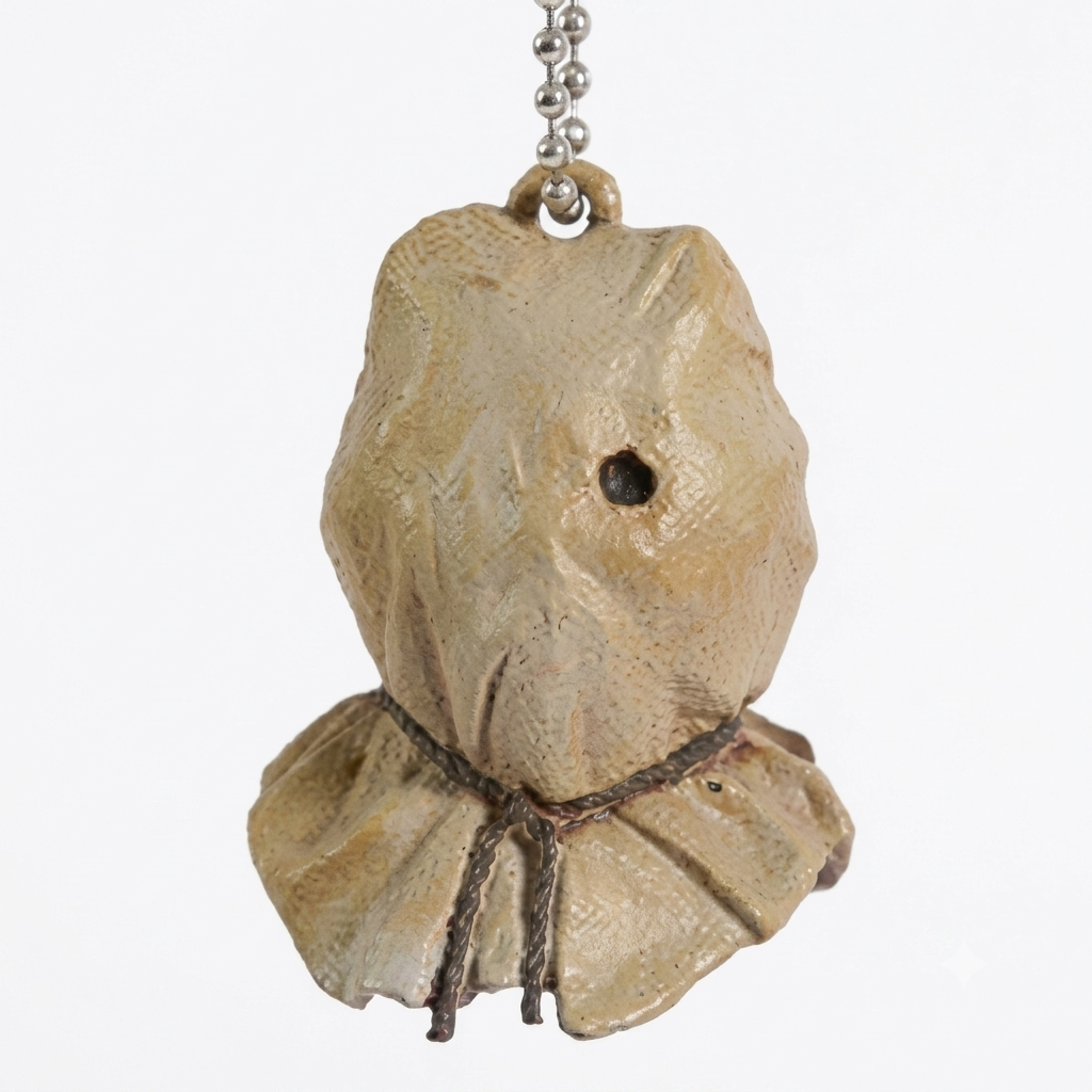 Jason Voorhees Rustic Burlap Sack Keyring