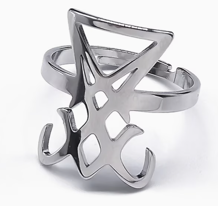 Geometric Stainless Steel Ring
