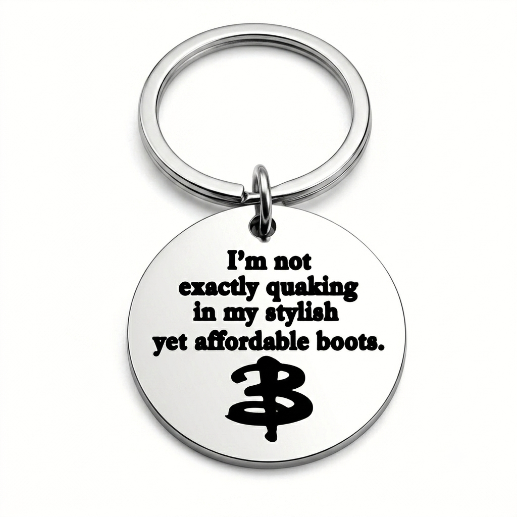 Quirky Buffy Quote Metal Keychain