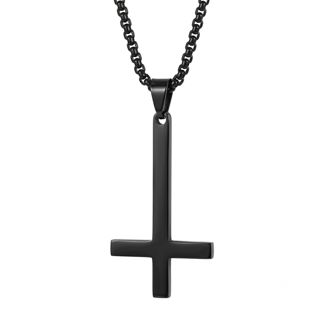 Stainless Steel Inverted Cross Necklace