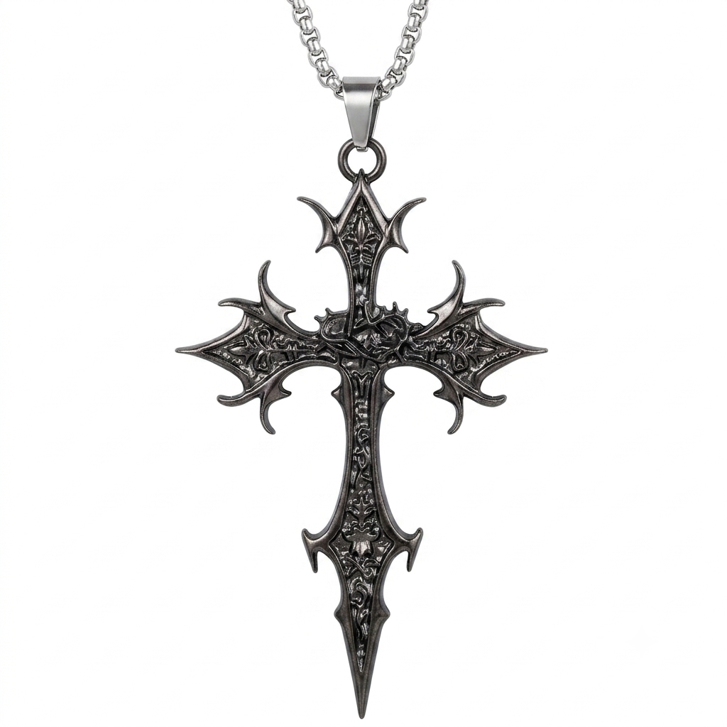 Gothic Cross Pendant Necklace