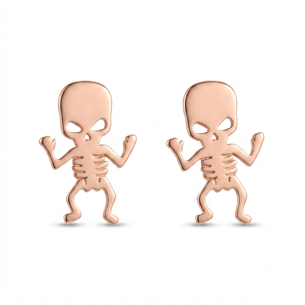 Skeleton Stud Earrings