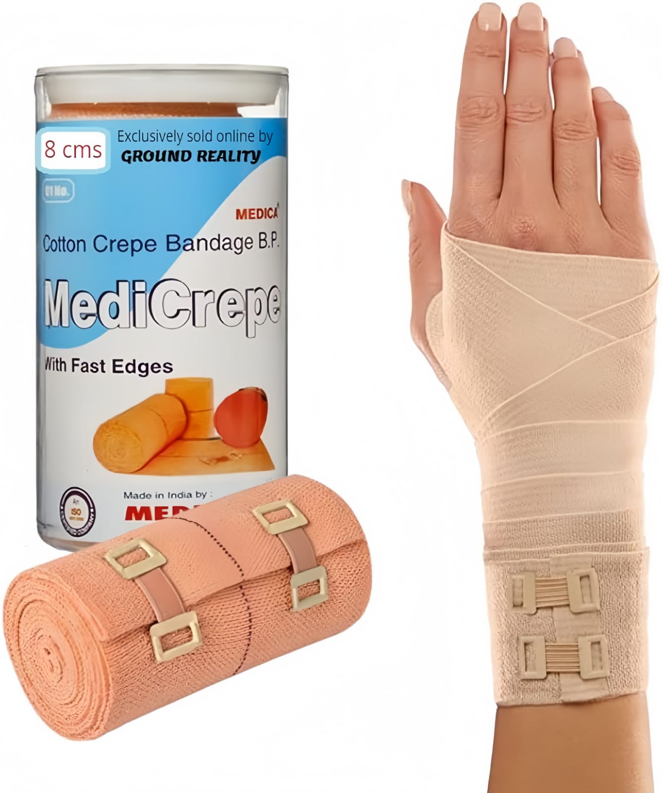 Cotton Crepe Bandage B.P. (8cms)