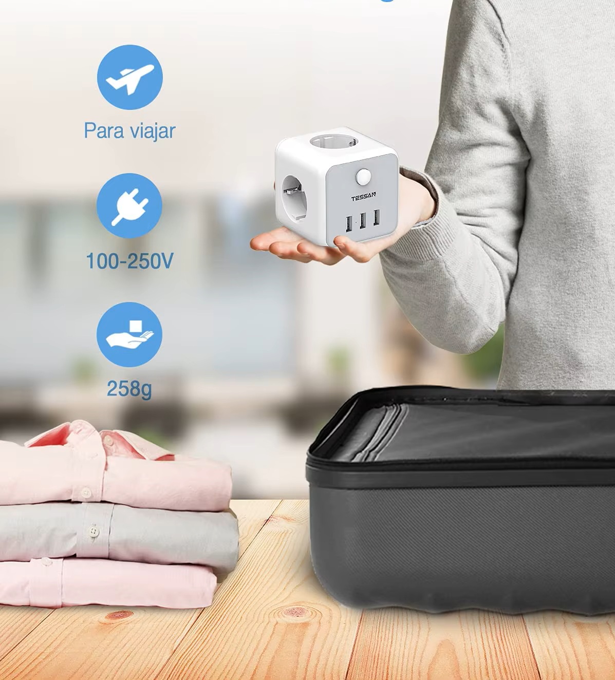 TESSAN TS301 KORUMALI KÜP PRİZ