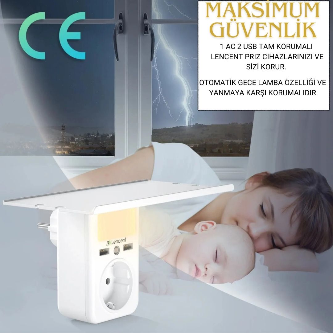 LENCENT LAMBA & KORUMALI PRİZ