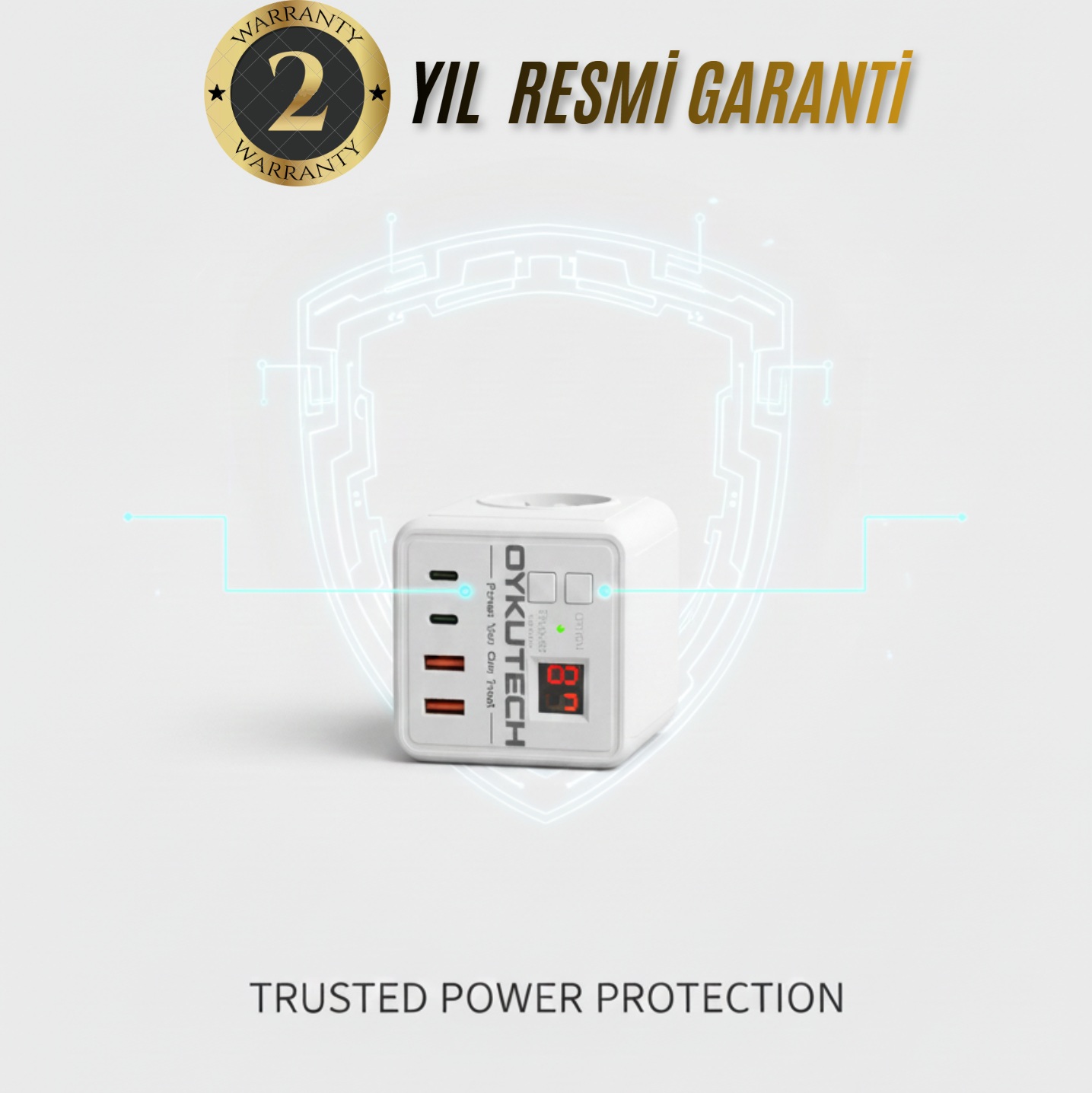 Oykutech Tam Korumalı Zaman Ayarlı Küp Priz