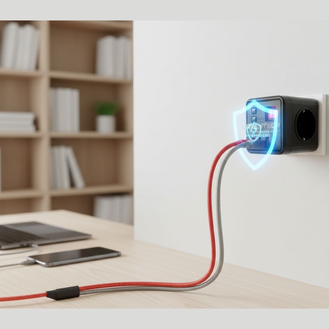 Oykutech Tam Korumalı Zaman Ayarlı Küp Priz Black