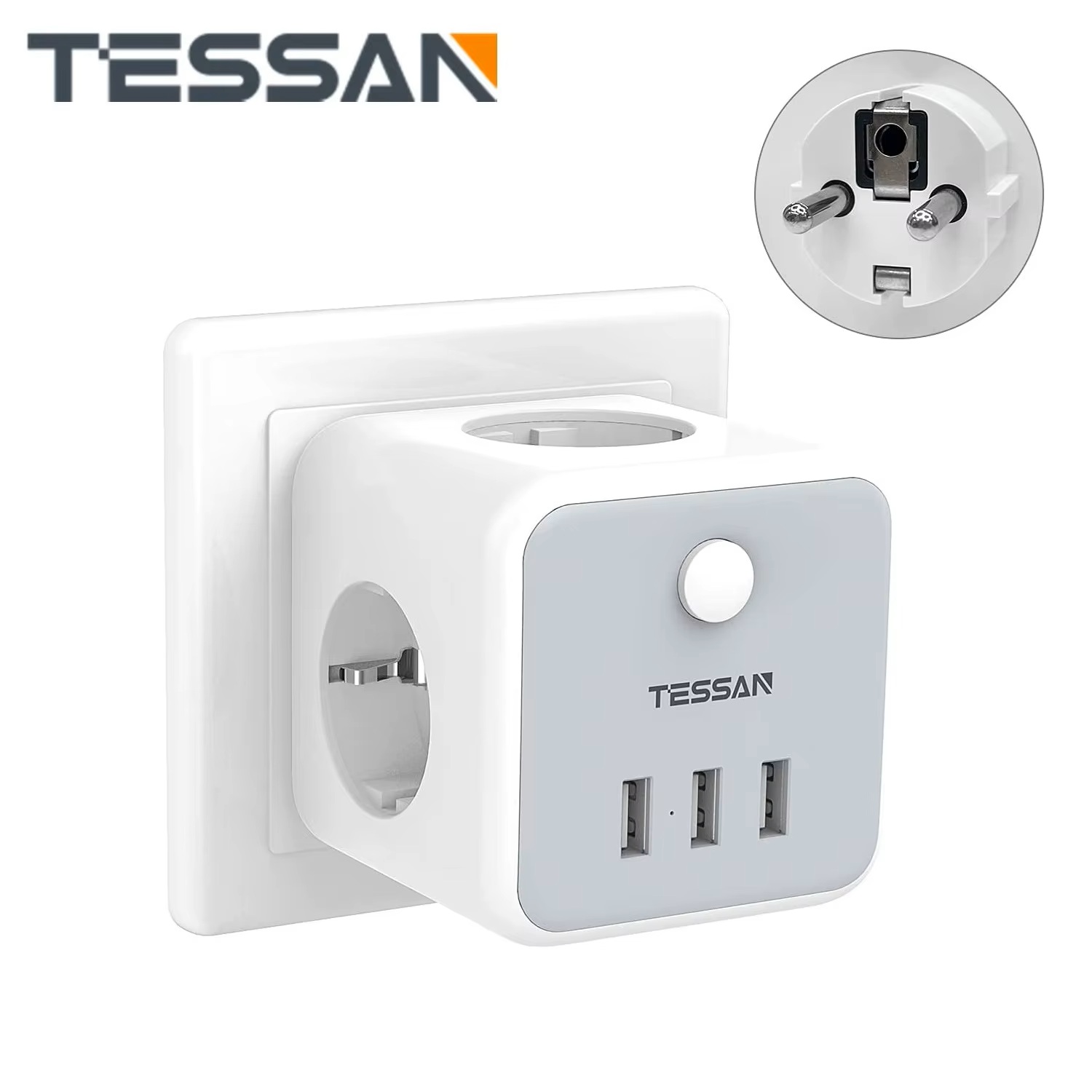 TESSAN TS301 KORUMALI KÜP PRİZ