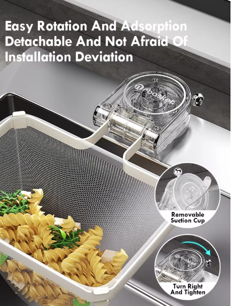Rotating Suction Cup Sink Basket